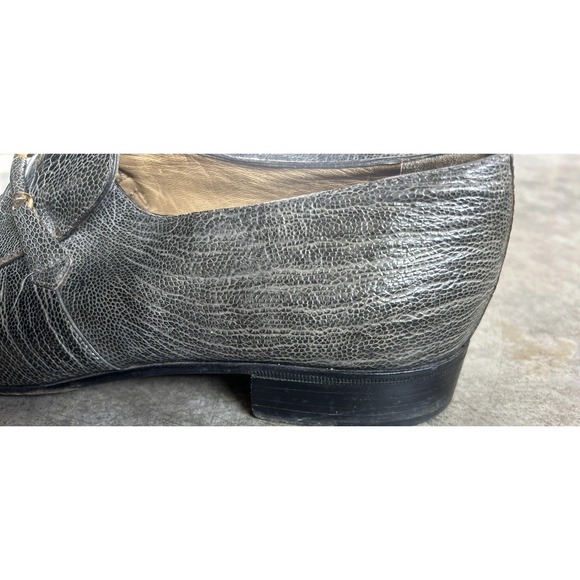 Moreschi Ostrich Leather Loafers Made In Italy Men's Size 13 - Picture 3 of 16